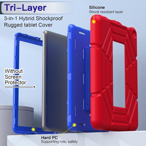 Grifobes Case [Only for 2022/2020 Released 12th/10th Generation] Kindle Fire HD 8/8 Plus, HD 8 Kids/Kids Pro Tablet, 3-in-1 Heavy Duty Rugged Protective Cover with Stand for Boys Children in Saudi Arabia