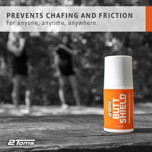 2Toms ButtShield, All-Day Anti Chafe and Blister Prevention, Waterproof and Sweatproof Protection from Saddle Sore Chafing and Skin Irritation, 1.5 Ounce Bottle in Saudi Arabia