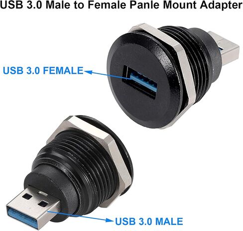 2 قطعة موصل USB 3.0، موصل تحويل USB ذكر إلى أنثى، محول تمديد لوحة USB3.0 لنقل البيانات/الشحن in Kuwait