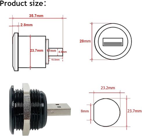 2 قطعة موصل USB 3.0، موصل تحويل USB ذكر إلى أنثى، محول تمديد لوحة USB3.0 لنقل البيانات/الشحن in Kuwait