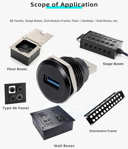 2 قطعة موصل USB 3.0، موصل تحويل USB ذكر إلى أنثى، محول تمديد لوحة USB3.0 لنقل البيانات/الشحن in Kuwait