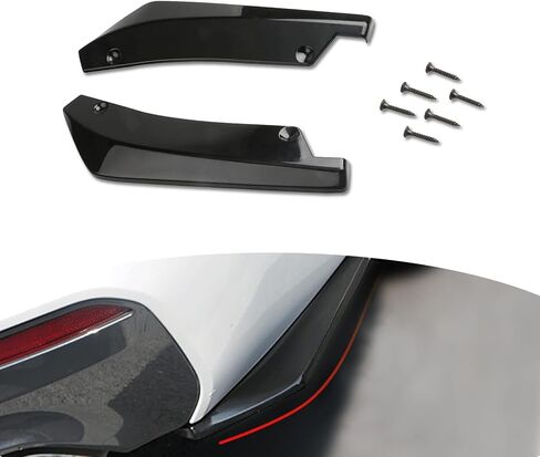 UGSHY 2 PCS Car Bumper Splitter Trim, 13.3In x 5.1In Waterproof Vehicle Modification Fender Decoration, Universal Durable Automotive Lip Spoiler Accessories for Car Truck SUV (Carbon Fiber Black) in Saudi Arabia