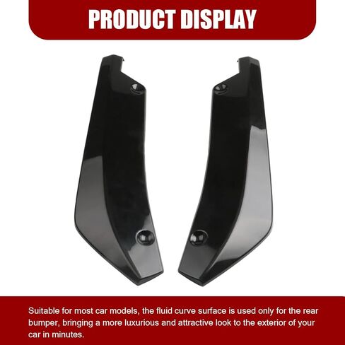UGSHY 2 PCS Car Bumper Splitter Trim, 13.3In x 5.1In Waterproof Vehicle Modification Fender Decoration, Universal Durable Automotive Lip Spoiler Accessories for Car Truck SUV (Carbon Fiber Black) in Saudi Arabia