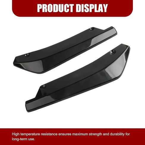 UGSHY 2 PCS Car Bumper Splitter Trim, 13.3In x 5.1In Waterproof Vehicle Modification Fender Decoration, Universal Durable Automotive Lip Spoiler Accessories for Car Truck SUV (Carbon Fiber Black) in Saudi Arabia