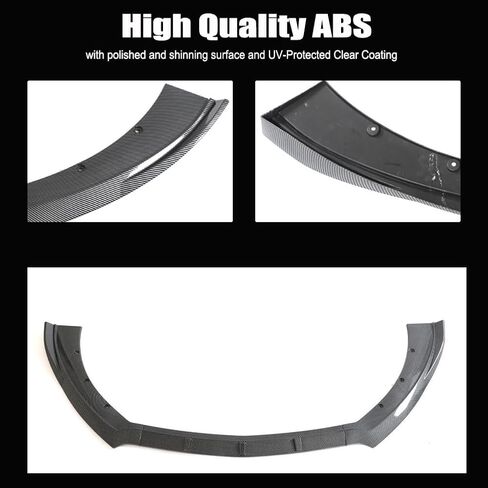 3pcs فورد موستانج الجبهة الوفير الشفاه متوافق مع 2015 2016 2017 فورد موستانج المصد الأمامي السفلي الستارة حامي الجسم عدة الفاصل الشفاه رسمت ألياف الكربون ABS in Kuwait