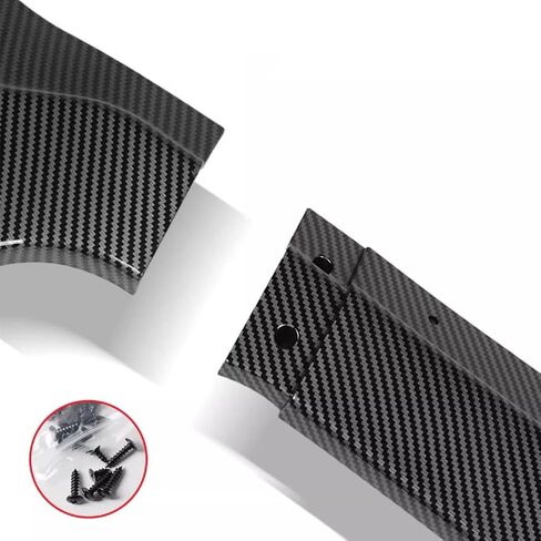 3pcs فورد موستانج الجبهة الوفير الشفاه متوافق مع 2015 2016 2017 فورد موستانج المصد الأمامي السفلي الستارة حامي الجسم عدة الفاصل الشفاه رسمت ألياف الكربون ABS in Kuwait