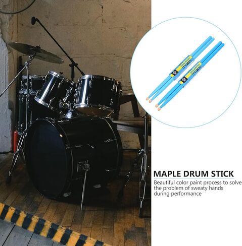 Happyyami 2 أزواج 5a أعواد الطبل من النايلون، أعواد الطبل من خشب القيقب، أعواد الطبل الناعمة للأطفال والكبار in Kuwait