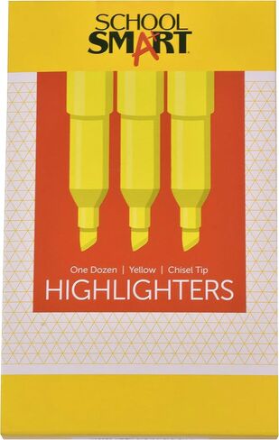 School Smart Chisel Tip Highlighters, One Dozen in Saudi Arabia