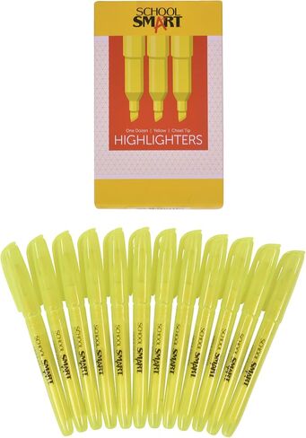 School Smart Chisel Tip Highlighters, One Dozen in Saudi Arabia