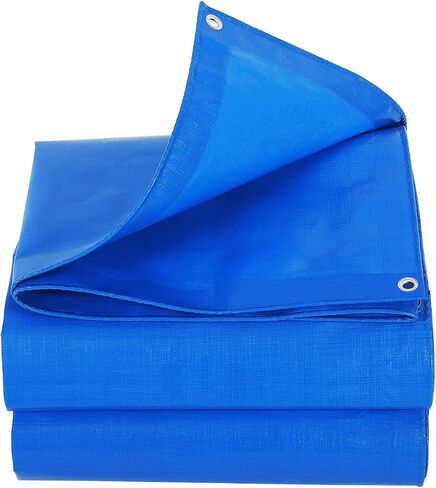 Blue Tarp Waterproof Outdoor Cover 6x8 - 7 Mil Lightweight Tarps Durable Poly Tarpaulin for Rain,Pool Cover and Camping Tent (Blue,6x8 Feet), Blue/Blue (BLUE/BLUE-6x8) in Saudi Arabia