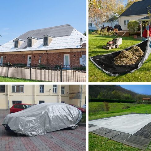 Blue Tarp Waterproof Outdoor Cover 6x8 - 7 Mil Lightweight Tarps Durable Poly Tarpaulin for Rain,Pool Cover and Camping Tent (Blue,6x8 Feet), Blue/Blue (BLUE/BLUE-6x8) in Saudi Arabia
