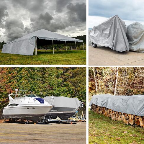 Blue Tarp Waterproof Outdoor Cover 6x8 - 7 Mil Lightweight Tarps Durable Poly Tarpaulin for Rain,Pool Cover and Camping Tent (Blue,6x8 Feet), Blue/Blue (BLUE/BLUE-6x8) in Saudi Arabia