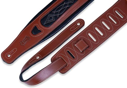 حزام جيتار من الجلد النباتي PM31-BLK من Levy's Leathers، أسود in Kuwait