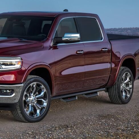 لوحات تشغيل Nilight لـ 2009-2018 Dodge RAM 1500 2019 2020 2021 2022 2023 2024 1500 Classic Quad Cab ثنائي المرحلة محكم أسود مسحوق مطلي بقضبان Nerf جانبية مقاومة للانزلاق، ضمان لمدة عامين in Kuwait
