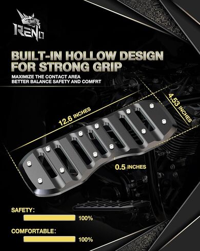 ألواح أرضية لسائقي الدراجات النارية من RENO، أوتاد قدم للراكب الأمامي متوافقة مع Touring FLH FLR FLS FLT | إف إل دي دينا | سوفتيل | ترايك | طريق الملك | طريق/جولة/شارع/إلكترا/Tri Glide Ultra Classic Limited in Kuwait