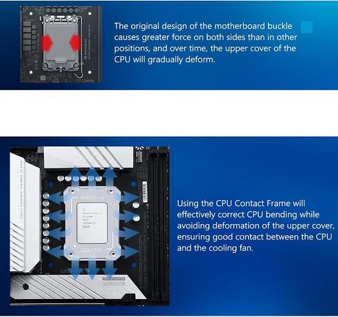 Intel 12th/13th Generation Contact Frame,CPU Retrofit Kit for LGA 1700, 1700-BCF Anti-Bending Buckle Stand, Compatible with Water/Air Cooling, CNC Process Aluminum CPU Fixed Fastener in Saudi Arabia