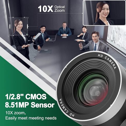 كاميرا SMTAV 4K PTZ، تكبير بصري 10X، مخرج بث HDMI USB وIP، للكنائس والمدارس ومؤتمرات الفيديو والبث المباشر. (10X، HDMI+USB3.0+IP) in Kuwait