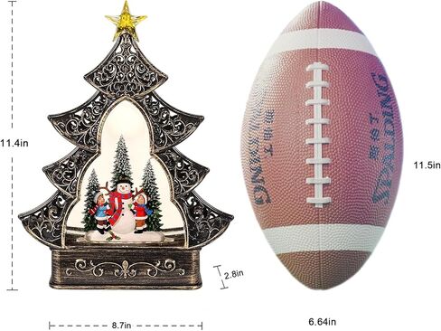 كرات ثلج عيد الميلاد، فانوس عيد الميلاد لشجرة عيد الميلاد المتلألئة مع 8 أغاني موسيقى عيد الميلاد، USB وبطارية تعمل بمؤقت 6 ساعات لعيد الميلاد لديكور عيد الميلاد وهدايا الطاولة الداخلية in Kuwait