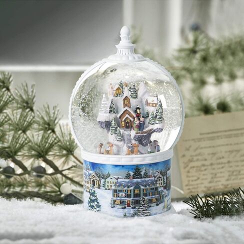 Christmas Lantern Snow Globe, 10.2 Inch High Large Size Christmas Music Box with 6 Hours Timer, Christmas Tree Santa Claus USB & Battery Operated 8 Songs Christmas Lanterns for Table Decor Gift in Saudi Arabia