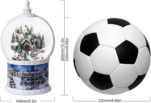 Christmas Lantern Snow Globe, 10.2 Inch High Large Size Christmas Music Box with 6 Hours Timer, Christmas Tree Santa Claus USB & Battery Operated 8 Songs Christmas Lanterns for Table Decor Gift in Saudi Arabia
