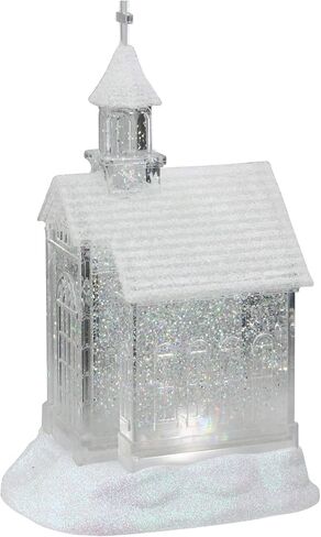 Midwest Gloves 10.75" LED Lighted Swirling Glitter Church Christmas Snow Globe Glitterdome in Saudi Arabia