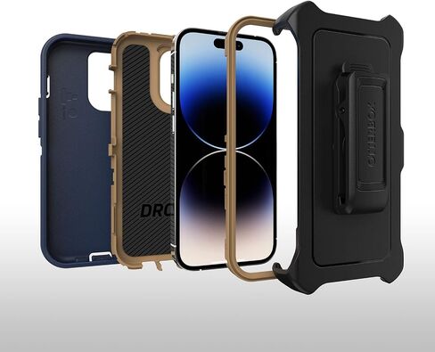OtterBox Defender Screenless Series Case & Belt Clip Holster for iPhone 14 PRO (ONLY) Non-Retail Packaging - (Blue) in Saudi Arabia