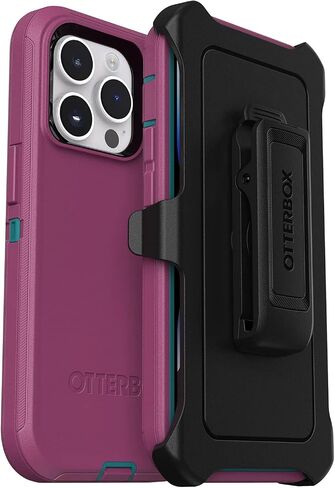 حافظة OtterBox Defender بدون شاشة وحافظة بمشبك حزام لهاتف iPhone 14 PRO (فقط) عبوة غير للبيع بالتجزئة - (أزرق) in Saudi Arabia