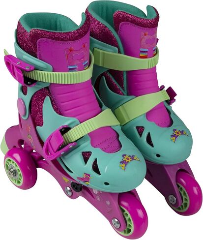 PlayWheels Trolls Glitter Convertible 2-in-1 Skates, Junior Size 6-9 in Kuwait