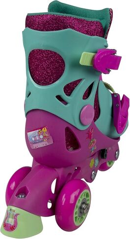 PlayWheels Trolls Glitter Convertible 2-in-1 Skates, Junior Size 6-9 in Kuwait
