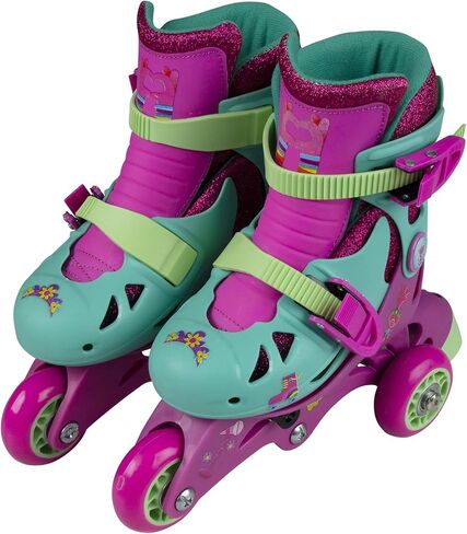 PlayWheels Trolls Glitter Convertible 2-in-1 Skates, Junior Size 6-9 in Kuwait