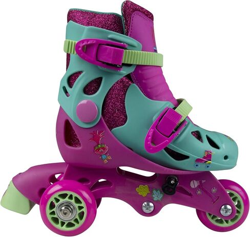 PlayWheels Trolls Glitter Convertible 2-in-1 Skates, Junior Size 6-9 in Kuwait