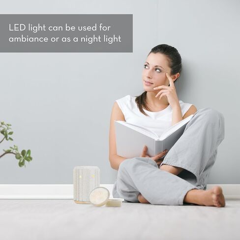 جهاز تدفئة الشمع المعدني التقليدي المضاد للانسكاب من سيرين هاوس آرو مع ضوء LED - سخان شمع معطر عديم اللهب وخالي من السخام من أجل علاج عطري منزلي آمن وسهل ونظيف - معدن in Kuwait