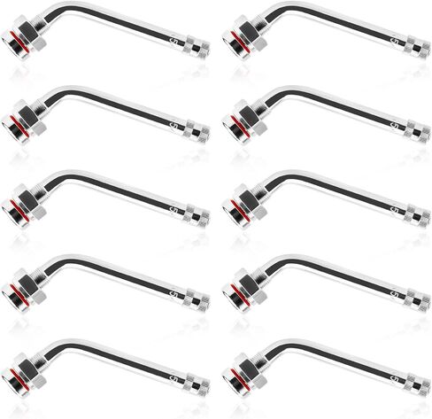 10pcs Truck Tire Valve Stems, TR545D 60 Degree Tire Valve Stem Extension Adaptor Valve Stems for Truck Tires Suitable for 22.5/24.5 Inch Aluminum Wheels in Saudi Arabia