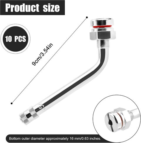 10pcs Truck Tire Valve Stems, TR545D 60 Degree Tire Valve Stem Extension Adaptor Valve Stems for Truck Tires Suitable for 22.5/24.5 Inch Aluminum Wheels in Saudi Arabia