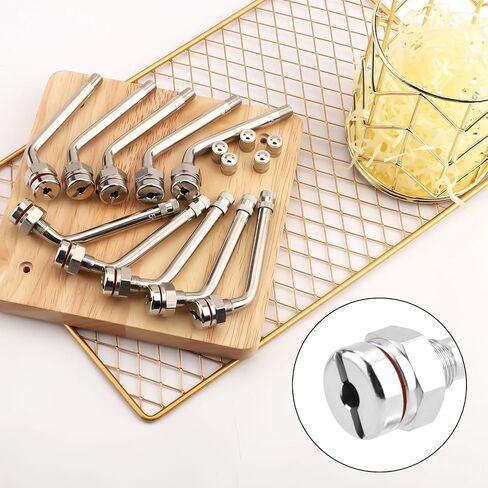 10pcs Truck Tire Valve Stems, TR545D 60 Degree Tire Valve Stem Extension Adaptor Valve Stems for Truck Tires Suitable for 22.5/24.5 Inch Aluminum Wheels in Saudi Arabia