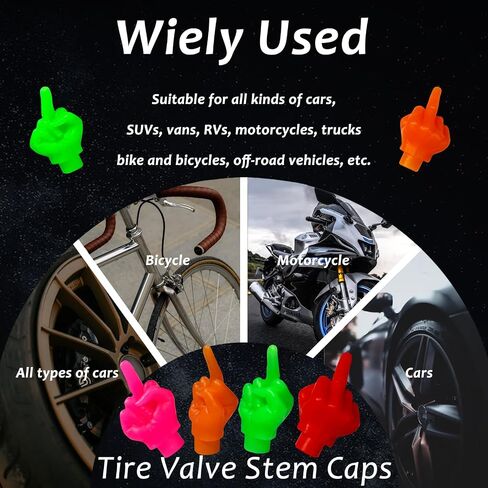 8pcs Valve Stem Caps, Tire Valve Caps Tire Valve Stem for Car Motorcycle Truck SUV and Bike, Black, Green in Saudi Arabia