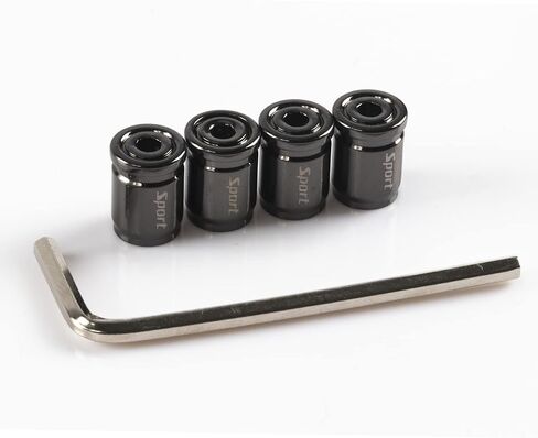 غطاء صمام الإطارات SINGARO، 4 قطع من سبائك الألومنيوم للسيارة بتصميم مضاد للسرقة، ملحقات غطاء الإطارات، عالمية للسيارة وسيارات الدفع الرباعي والدراجات النارية والدراجات (فضي) in Kuwait