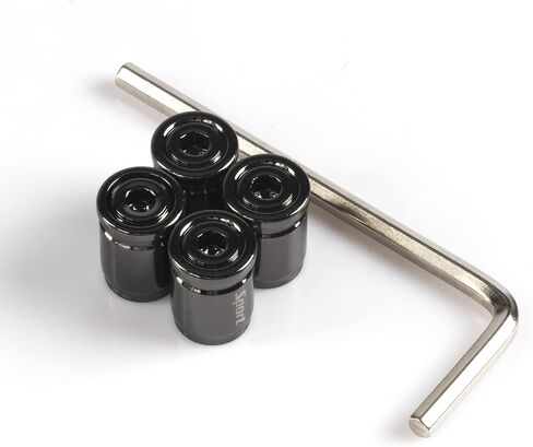 غطاء صمام الإطارات SINGARO، 4 قطع من سبائك الألومنيوم للسيارة بتصميم مضاد للسرقة، ملحقات غطاء الإطارات، عالمية للسيارة وسيارات الدفع الرباعي والدراجات النارية والدراجات (فضي) in Kuwait