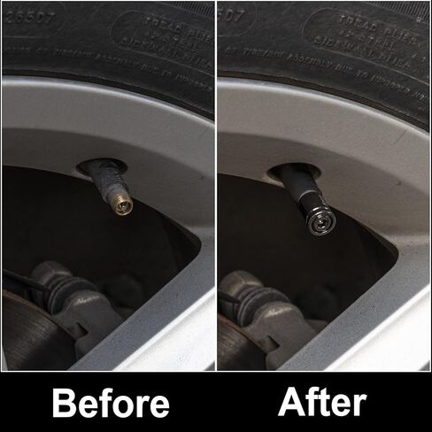 غطاء صمام الإطارات SINGARO، 4 قطع من سبائك الألومنيوم للسيارة بتصميم مضاد للسرقة، ملحقات غطاء الإطارات، عالمية للسيارة وسيارات الدفع الرباعي والدراجات النارية والدراجات (فضي) in Kuwait