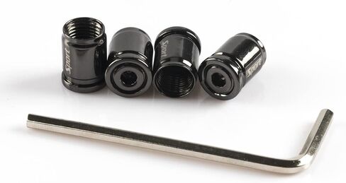 غطاء صمام الإطارات SINGARO، 4 قطع من سبائك الألومنيوم للسيارة بتصميم مضاد للسرقة، ملحقات غطاء الإطارات، عالمية للسيارة وسيارات الدفع الرباعي والدراجات النارية والدراجات (فضي) in Kuwait