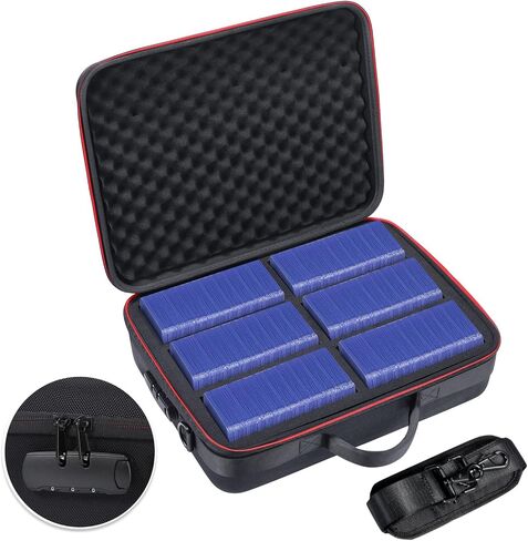 صندوق تخزين مقفل للرافعات العلوية مقاس 3 × 4 بوصة، حافظة واقية مع قفل مركب يحمل 600 35PT من التحميل العلوي، يناسب بطاقات التداول والبطاقات الرياضية مع حامل البطاقة in Kuwait