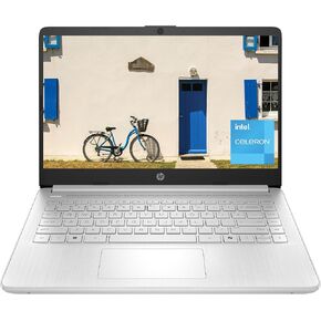 HP 14 inch Laptop, HD Touchscreen Display, Intel Celeron N4500, 4 GB RAM, 64 GB eMMC, Intel UHD Graphics, Windows 11 Home in S Mode, Natural Silver, 14-dq3550nr