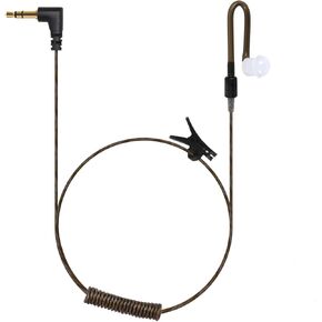 WODASEN Tubeless FBI Police in-Ear Listen Only Earpiece 3.5mm Audio Jack Listening Receiver Headset High Definition Super Lightweight Single Wire for Remote Speaker Mic Two Way Radios