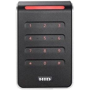 HID 40KNKS-T0-000000 Signo 40 Contactless Smartcard Keypad Reader, Multi-Technology, Mobile Ready, Wall Switch Mount, Pigtail, Black/Silve