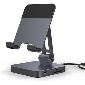 7-in-1 USB C Hub Charging Stand with 100W PD & 4K HDMI - Portable Docking Station for MacBook Pro, iPad Pro, Laptops, 2 USB 3.0, SD/TF Card Reader, Audio Jack