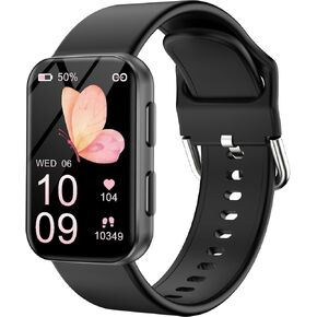 MorePro Health Fitness Tracker مع شاشة Oxy-Gen في الدم ومعدل ضربات القلب على مدار الساعة طوال أيام الأسبوع وضغط الدم ، ومراقبة النوم ، و 120+ أوضاع رياضية ، ساعة للياقة مضادة للماء للنساء Android iOS ، الأسود