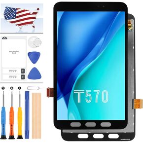 Screen Replacement for Samsung Galaxy Tab Active3 SM-T570 LCD Screen for Galaxy Tab Active3 SM-T570 Display Touch Digitizer Assembly Kit +Tools (Not Fit for SM-T575)