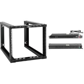 Tecmojo 9U Wall Mount Rack & 8 Outlet Rack Mount Power Strips