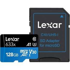 Lexar High Performance 633x 128GB microSD/microSDXC UHS-I Card [Eco-Friendly Packaging]