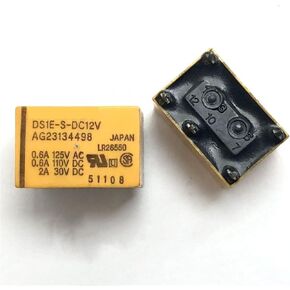 PONNYC 5PCS Relay DS1E-M-DC5V AG201944 DS1E-M-12V DS1E-M-DC12V AG201344 DS1E-M-DC24V AG201444 DS1E M DC24V 5PIN 2A (Size : DS1E-M-DC24V)